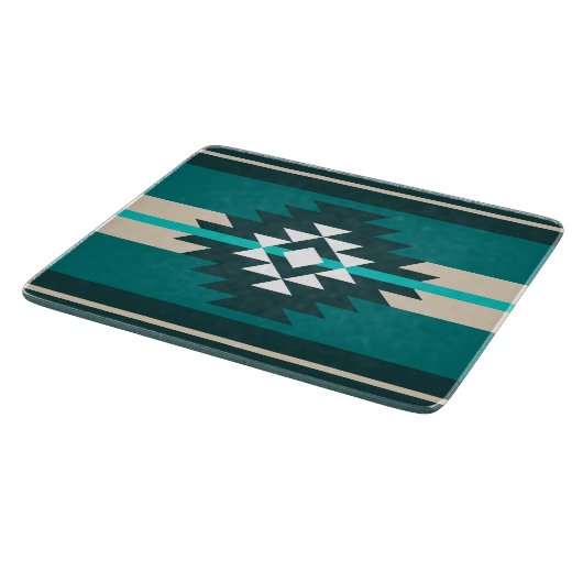 Aztec-ontwerp in turkooiskleur snijplank (Hoek)