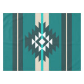 Aztec-ontwerp in turkooiskleur tafelkleed (Voorkant (Horizontaal))