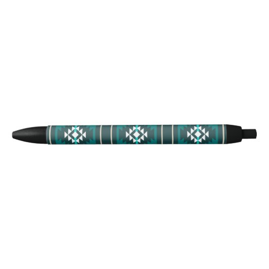 Aztec-ontwerp in turkooiskleur zwarte inkt pen (Voorkant)