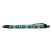Aztec-ontwerp in turkooiskleur zwarte inkt pen (Bovenkant)