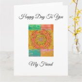 Aztec-ontwerp Kaart (Gele Bloem)