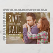 Aztec Overlay 2 | De bekendmaking van de datum ops Save The Date (Voorkant / Achterkant)