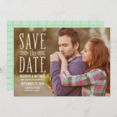Aztec Overlay 2 | De bekendmaking van de datum ops Save The Date (Voorkant / Achterkant)