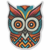 Aztec Owl Sticker (Voorkant)