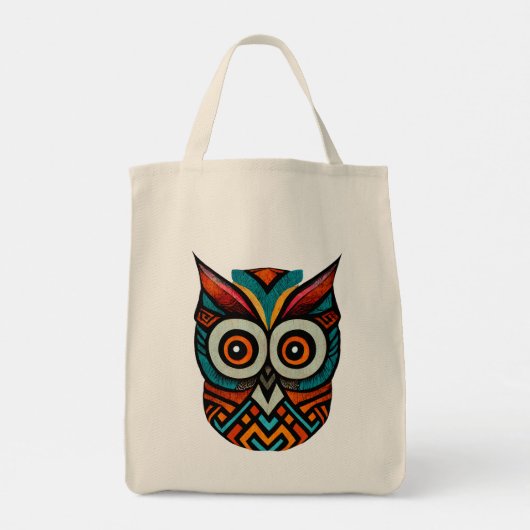 Aztec Owl Tote Bag (Achterkant)