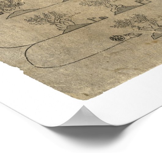 Aztec Oztoticpac Lands Map 1540 Poster (Hoek)