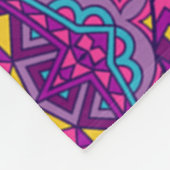 Aztec Paars Pattern Fleece Deken (Hoek)