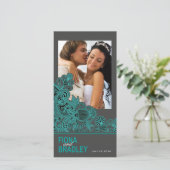 Aztec Paisley Bedankt blauwgroen houtskool (Staand voorkant)