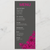 Aztec Paisley Dinner Menu - Fuschia charcoal (Voorkant)