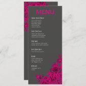 Aztec Paisley Dinner Menu - Fuschia charcoal (Voorkant / Achterkant)