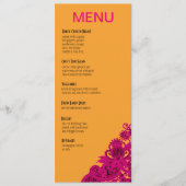 Aztec Paisley Dinner Menu fuschia nectarine (Voorkant)
