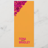 Aztec Paisley Dinner Menu fuschia nectarine (Achterkant)