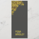 Aztec Paisley Gele kool menu Geel (Achterkant)