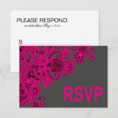 Aztec Paisley RSVP fuschia houtskool (Voorkant / Achterkant)