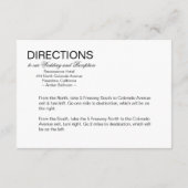 Aztec Paisley Wedding Directions yellow charcoal Informatiekaartje (Achterkant)