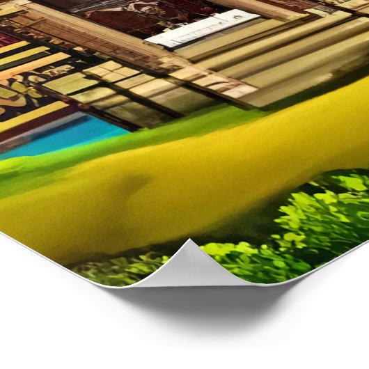 Aztec palace | AI Art Poster (Hoek)