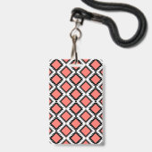 Aztec-patroon Badge (Voorzijde met lanyard)