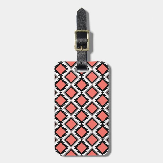 Aztec-patroon Bagagelabel (Voorkant verticaal)