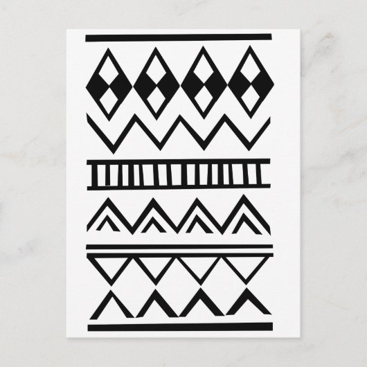 Aztec-patroon Briefkaart (Voorkant)