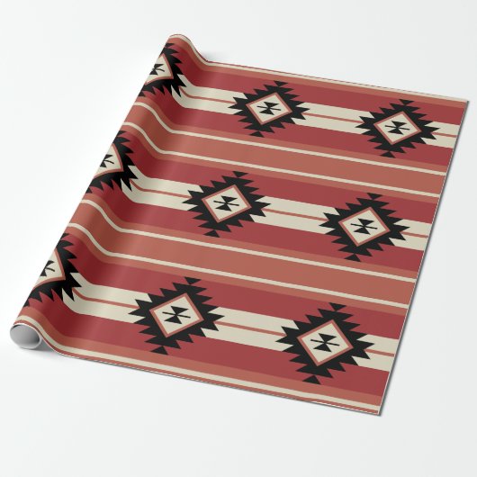 Aztec-patroon Cadeaupapier (Uitgerold)