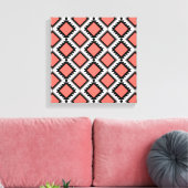 Aztec-patroon Canvas Afdruk (Insitu (Woonkamer))