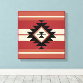 Aztec-patroon Canvas Afdruk (Insitu (Houten vloer))
