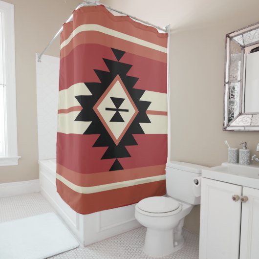 Aztec-patroon Douchegordijn (In situ)