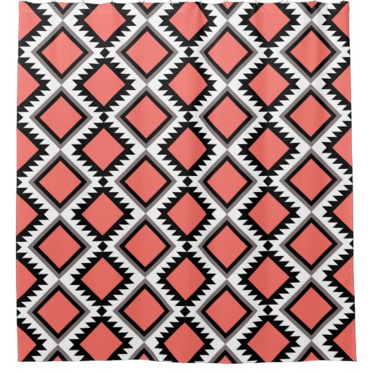 Aztec-patroon Douchegordijn (Voorkant)