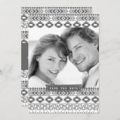 AZTEC PATROON FOTO BEWAAR DE DATUM AANKONDIGING (Voorkant / Achterkant)