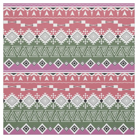 Aztec-patroon, gestreept. stof (Swatch)