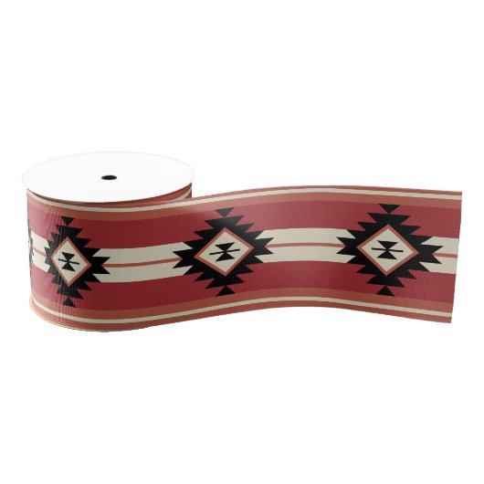 Aztec-patroon Grosgrain Lint (Spoel)