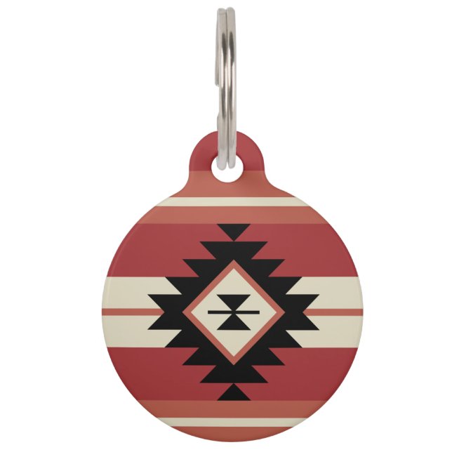Aztec-patroon Huisdierpenning (Voorkant)