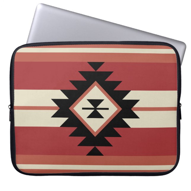 Aztec-patroon Laptop Sleeve (Voorkant)