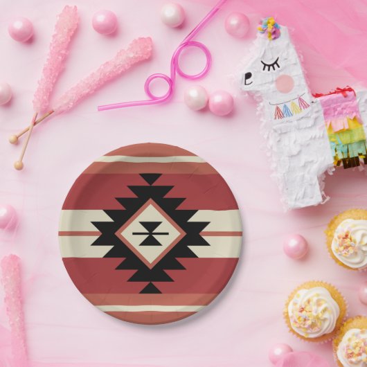 Aztec-patroon Papieren Bordje (Feest)