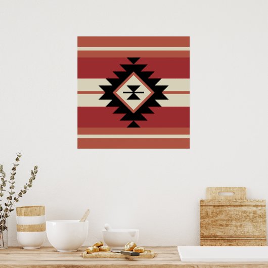 Aztec-patroon Poster (Keuken)