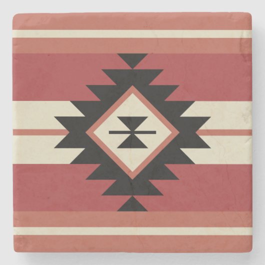 Aztec-patroon Stenen Onderzetter (Voorkant)