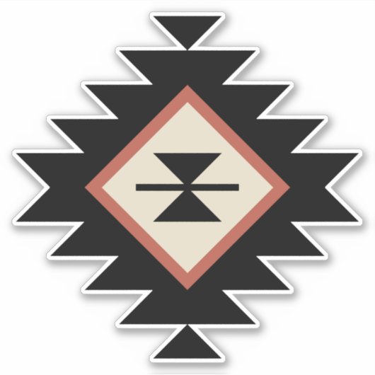 Aztec-patroon Sticker (Voorkant)