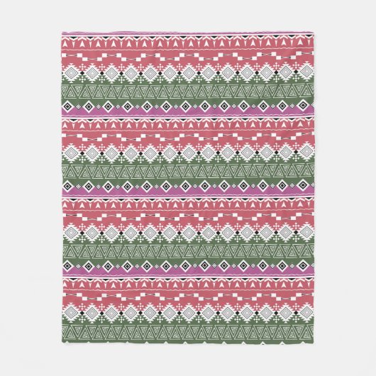 Aztec-patroon, strepen. fleece deken (Voorkant)
