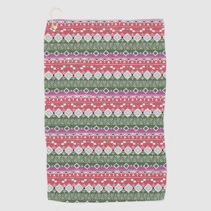 Aztec-patroon, strepen. golfhanddoek