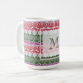 Aztec-patroon, strepen. koffiemok (Voorkant links)