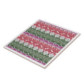 Aztec-patroon, strepen. tegeltje (Zijkant)