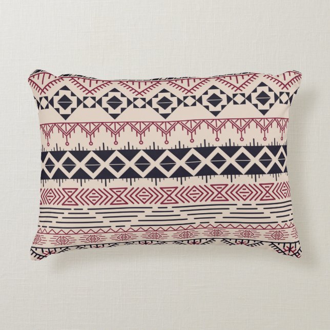 Aztec patroon.  tribale achtergrond accent kussen (Voorkant)