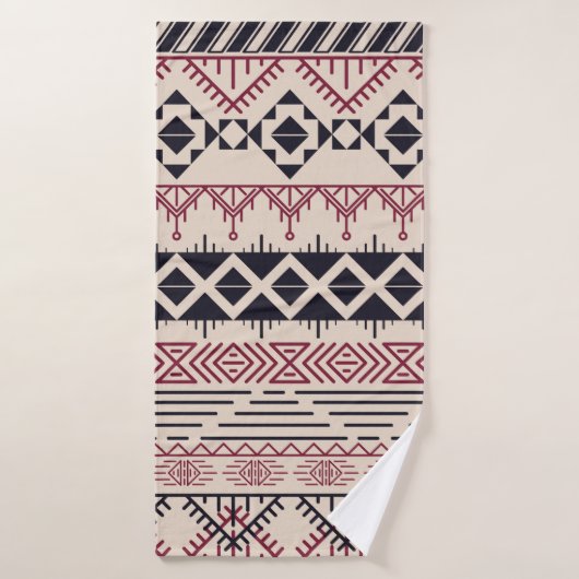 Aztec patroon.  tribale achtergrond badhanddoek (Badhanddoek)