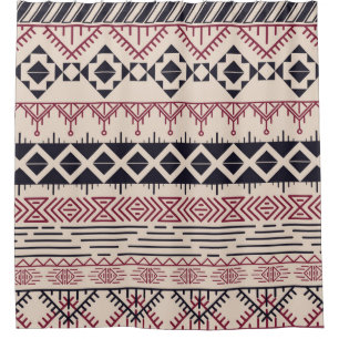 Aztec patroon.  tribale achtergrond douchegordijn