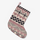 Aztec patroon. tribale achtergrond kleine kerstsok (Voorkant (Hangend))