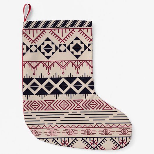 Aztec patroon. tribale achtergrond kleine kerstsok (Voorkant)