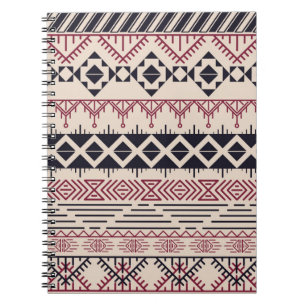 Aztec patroon.  tribale achtergrond notitieboek