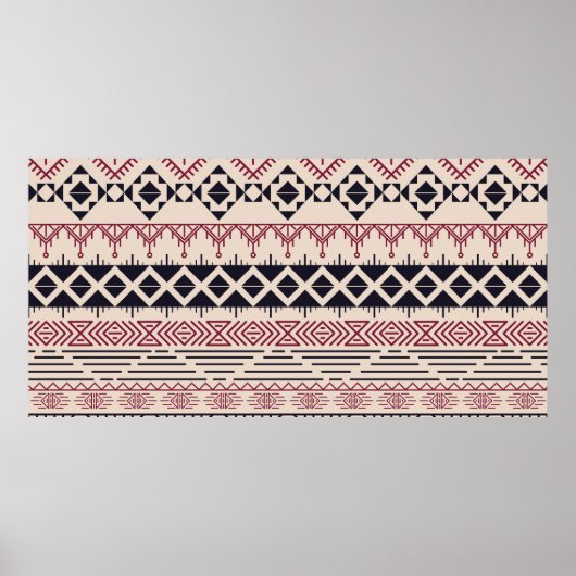 Aztec patroon.  tribale achtergrond poster (Voorkant)