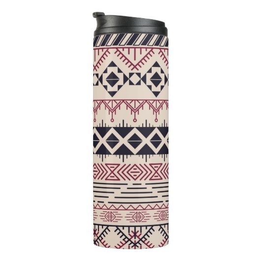 Aztec patroon.  tribale achtergrond thermosbeker (Geroteerd rechts)