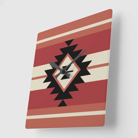 Aztec-patroon Vierkante Klok (Hoek)
